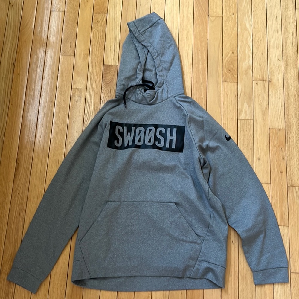 Grey Nike Drifit Hoodie “Swoosh”